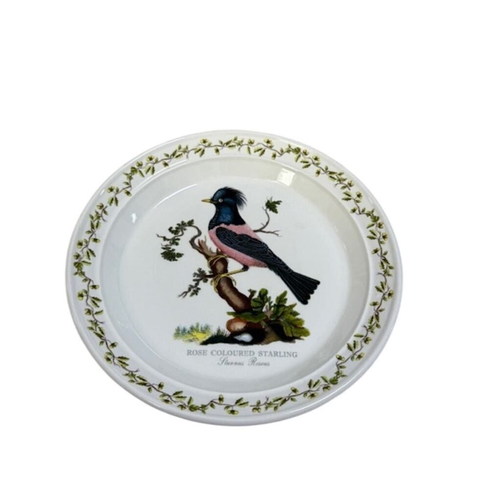 Vintage Portmeirion Birds Of Britain 8.5" Dessert Plate Rose Colored Starling